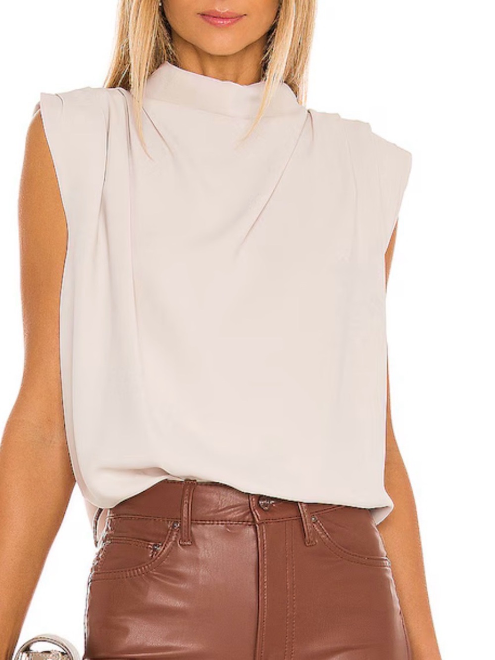 Amanda Uprichard Sleeveless Mock Neck Women's Top